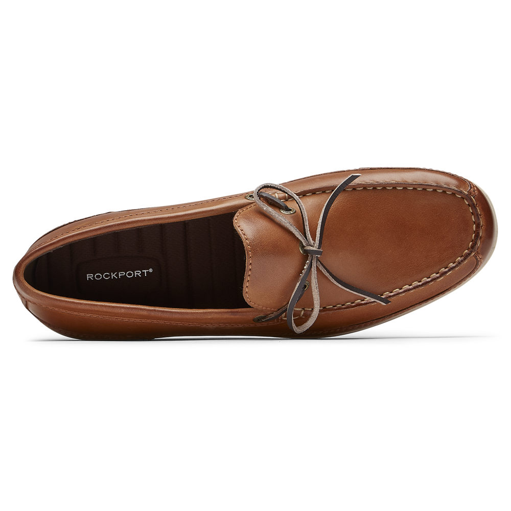 Rockport Singapore Mens Loafers - Malcom Tie Brown - WC9031756